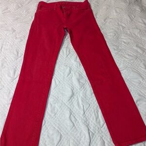 Kate Spade Vibrant Red Straight Leg Jeans